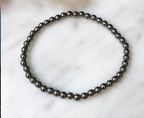 Hematite Natural Stone Bracelet 4mm jewelry Sophie's Attic