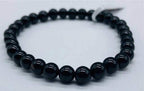 Black Tourmaline 6mm Beaded Bracelet - Grounding Protection & Chakra Shield crystal Sophie's Attic
