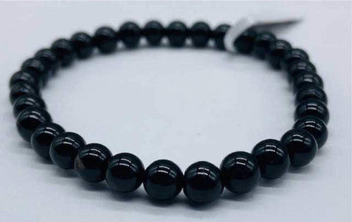 Tourmaline Black Stone Bracelet - 6mm crystal Sophie's Attic