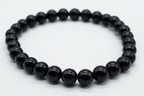 Black Tourmaline 6mm Beaded Bracelet - Grounding Protection & Chakra Shield crystal Sophie's Attic