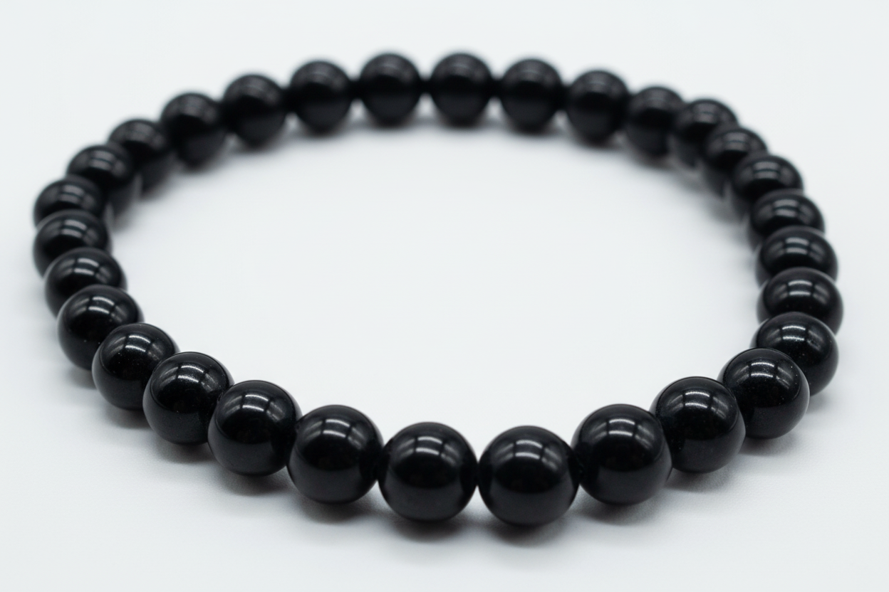 Tourmaline Black Stone Bracelet - 6mm crystal Sophie's Attic