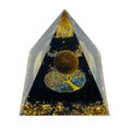 Moon Orgonite Pyramid with a Tiger Eye Orb crystal Sophie's Attic
