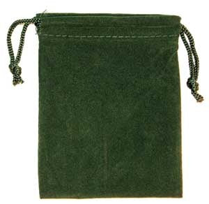 Velveteen Gift Bags - 3" x 4" Green pouch Sophie's Attic Shop