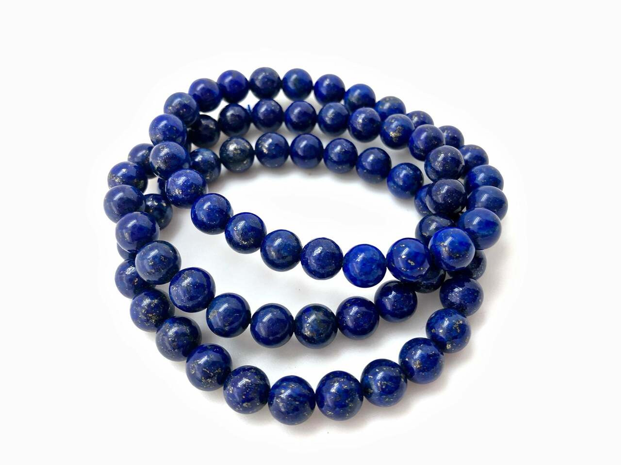 Lapis Lazuli Natural Stone Bracelet 8mm jewelry Sophie's Attic