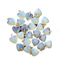 Opalite Heart Pendants Set of 24 - Iridescent Crystal Jewelry Supply Pendant Sophie's Attic