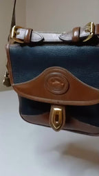 Vintage Dooney & Bourke All-Weather Leather Carrier Crossbody / Shoulder Bag - Y2K, 2000 Mint Condition