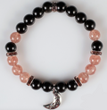 Rainbow Obsidian and Strawberry Quartz Moon Bracelet bracelet Sophie's Attic