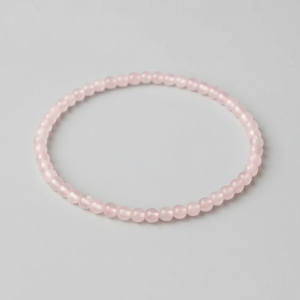 Rose Quartz Natural Stone Bracelet 4mm jewelry Sophie's Attic