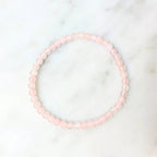 Rose Quartz Natural Stone Bracelet 4mm jewelry Sophie's Attic