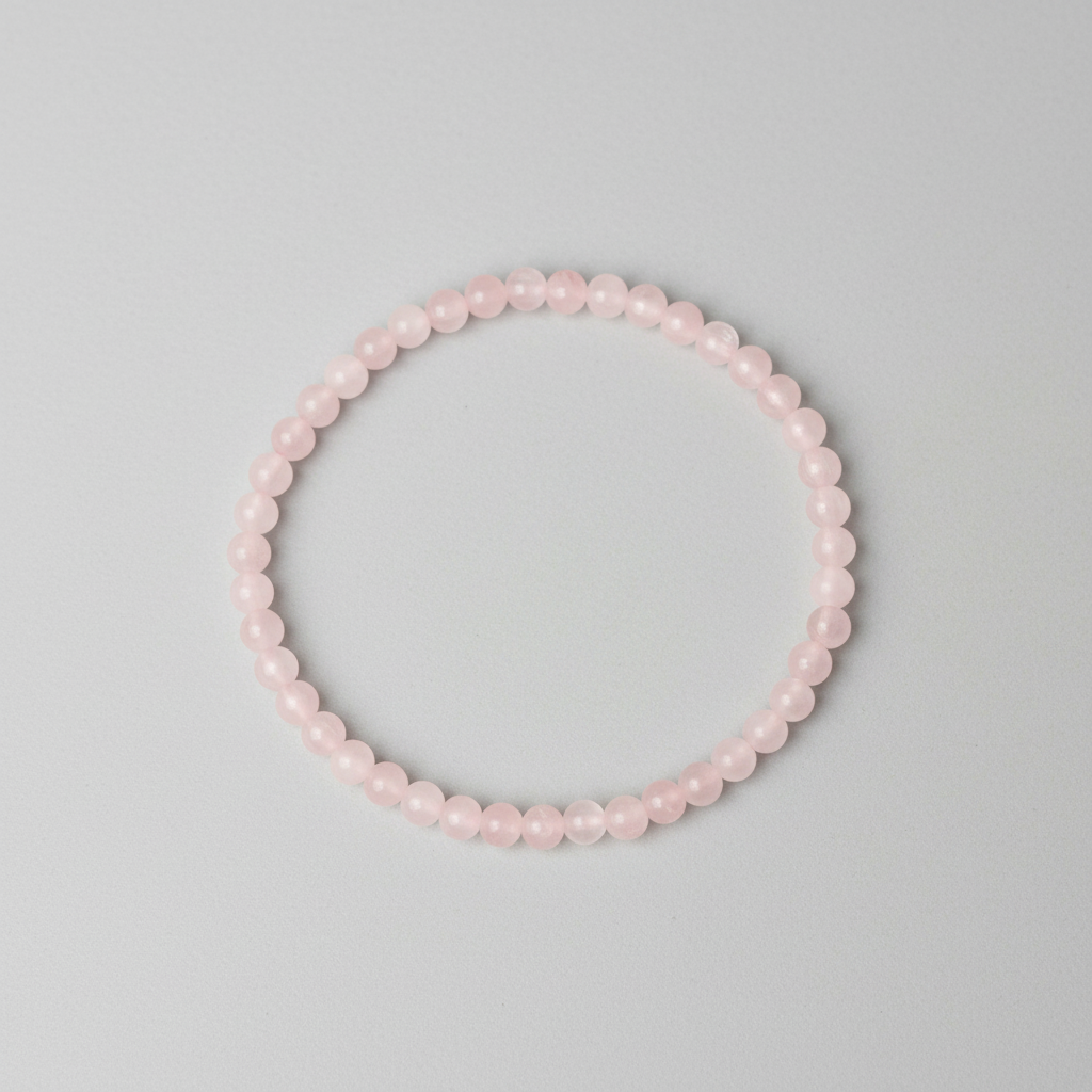 Rose Quartz Natural Stone Bracelet 4mm jewelry Sophie's Attic