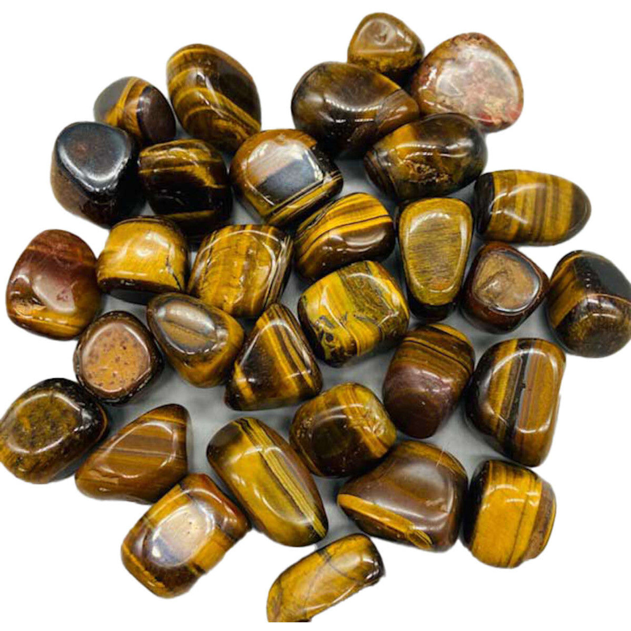 Tiger Eye, Yellow Tumbled Stones - 1 pound crystal by Sophie's Attic